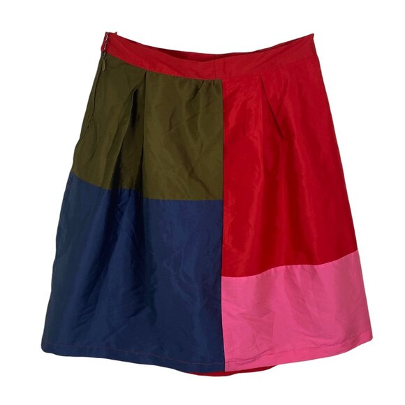 Frances Valentine Barbara Gathered Colorblock Midi Skirt | XL | Lined - Picture 2 of 13